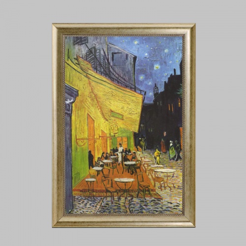 梵高油画夜生活餐厅装饰油画卧室客厅背景墙壁挂画有框画