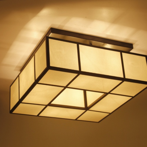 长方形中式吸顶灯温馨 现代新中式客厅灯具复古led中式卧室灯