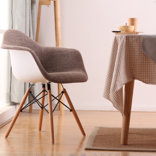扶手伊姆斯软包沙发椅 简约休闲餐椅 摇椅 创意家具 设计师椅子 