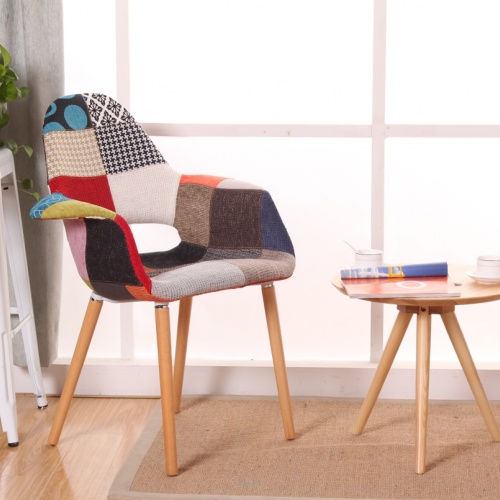 沙发椅时尚欧式餐椅 欧式休闲椅简约 设计师椅子实木餐椅器官椅 