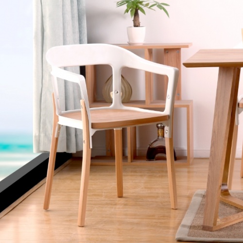  钢木椅 实木餐椅 欧式家具 北欧风格 简约椅子 金属椅子 创意椅子 