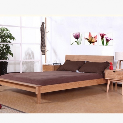 日式床双人床实木床